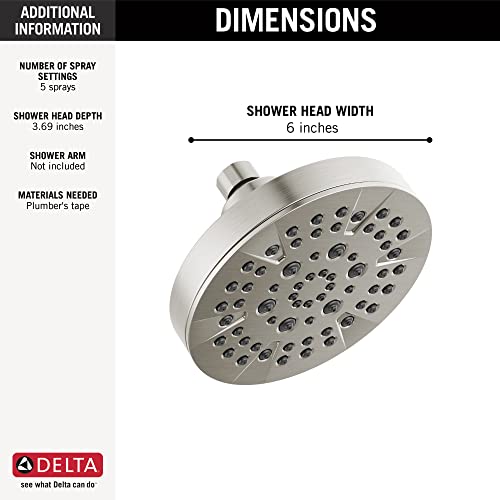 Delta 6-Setting Chrome Shower Head view 3