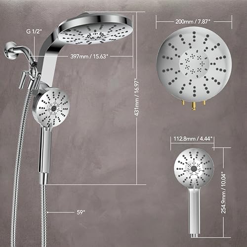 High Pressure Rain Showerhead Combo view 5