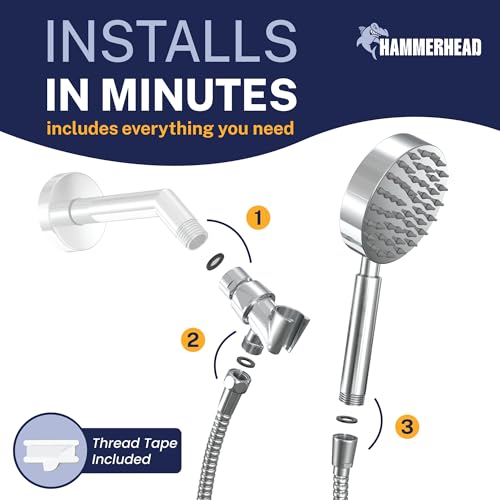 HammerHead Showers® Solid Metal Handheld view 5