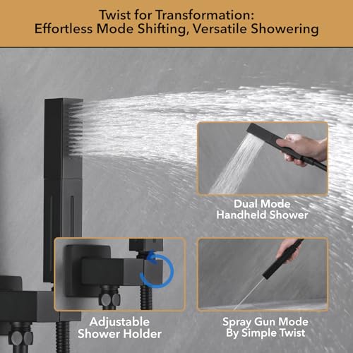 Vanfoxle Shower System Matte Black view 3