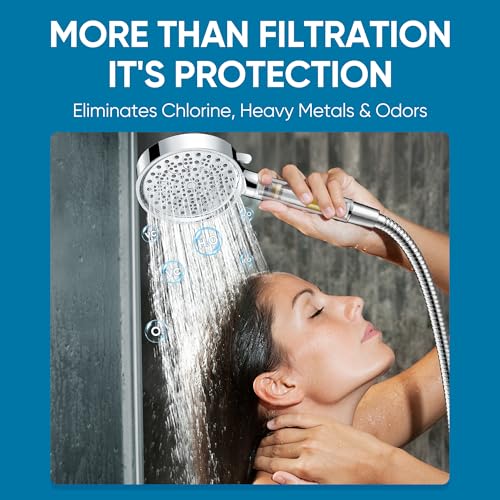 Cobbe Filtered Shower Head with view 2