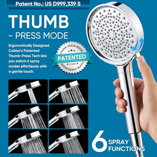 Cobbe Filtered Shower Head with view 5