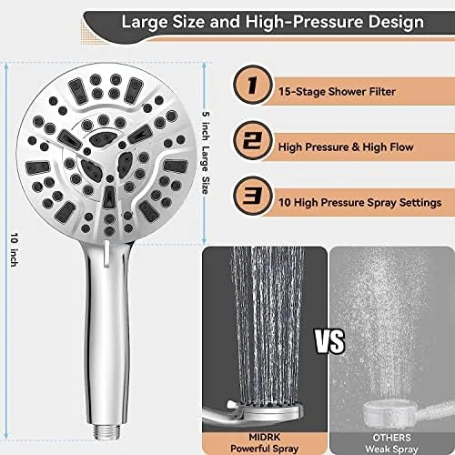 15 Stage filtered shower head installed