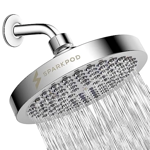 SparkPod rain shower head installed