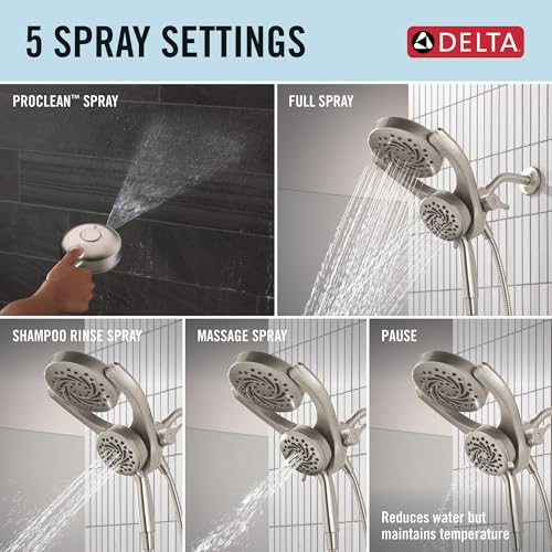 Delta 5-Setting HydroRain 2-in-1 Dual view 4