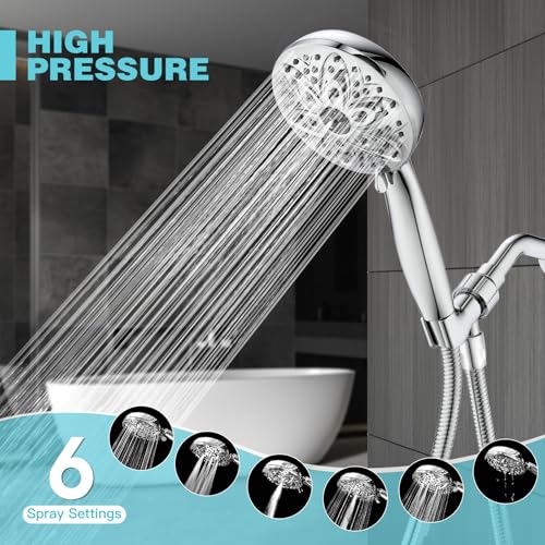 6-Setting Shower Head with Handheld view 2