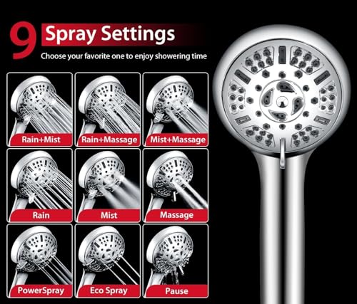 GRICH 2.5GPM Shower Head with view 4