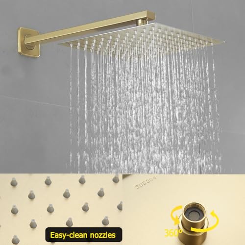 JingGang Brushed Gold Shower System view 2