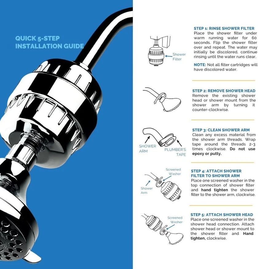 AquaBliss High Output Revitalizing Shower Filter SF100, Chrome