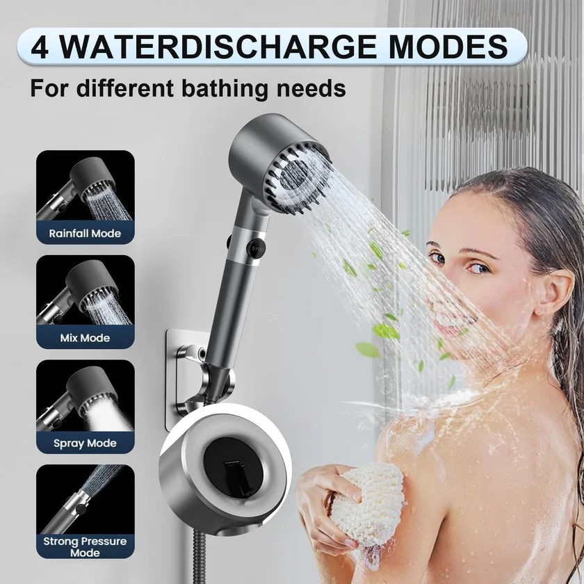 Filtered shower head spray pattern