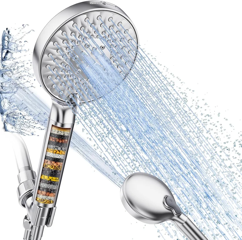 SR SUN RISE Filtered Shower Head with Handheld, 9 Spray Mode, Chrome